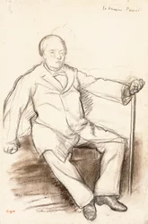Jules Perrot, studie voor De Danser Perrot, zittend, c.1880