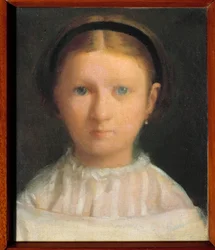 Portret van Giovanna Bellelli (geboren in 1848) genaamd Nini, nicht van de latere kunstenaar Markiezin Ferdinando Lignola