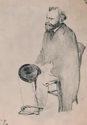 Portret van Manet zittend, ca. 1865, 1946