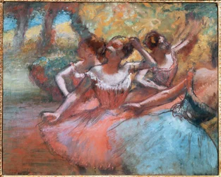 Vier dansers (pastel op papier)