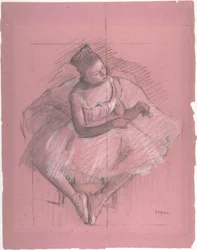 Zittende danseres