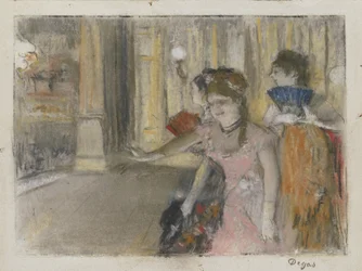 Zangers op het podium