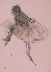 Studie van een balletdanseres recto, Twee studies van dansers verso