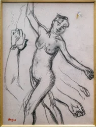 Studie van een vrouw. 1878, houtskool op papier