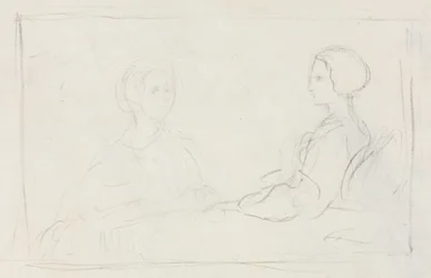 Twee Zittende Vrouwen (verso)