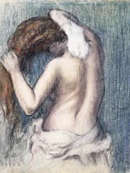 Vrouw die Zichzelf Afdroogt