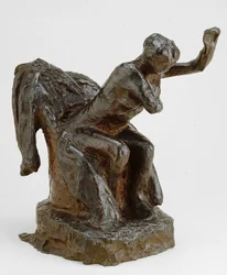 Zittende vrouw in een fauteuil, gemodelleerd ca. 1903 gegoten 1919