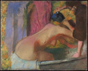 Vrouw bij haar toilet, ca. 1895