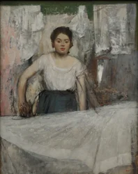 Strijkende vrouw