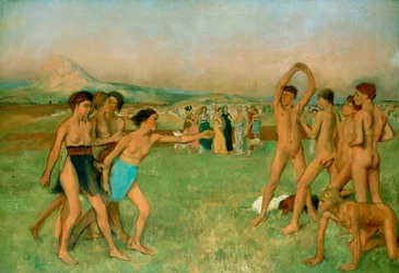 Jonge Spartanen die oefenen, ca. 1860