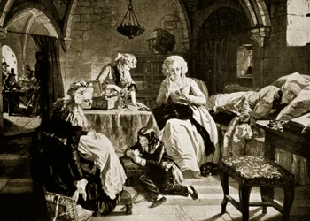 Lodewijk XVI en zijn familie in de Tempel, illustratie uit 