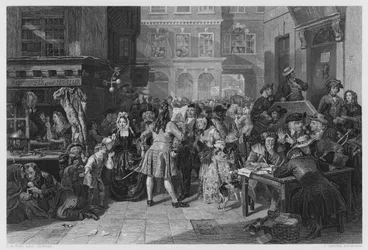 De Zuidzeezeepbel, naar het schilderij in de Vernon Gallery