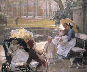 Op de hoek van het park