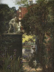 De tuin van het huis van Alma-Tadema, 1911