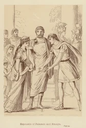 Espousalen van Palamon en Emelye (litho)