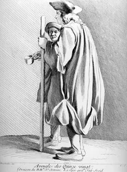 De blinden van het Quinze-Vingts ziekenhuis in Parijs