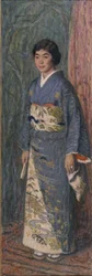 Portret van een Japanse vrouw (mevrouw Kuroki)