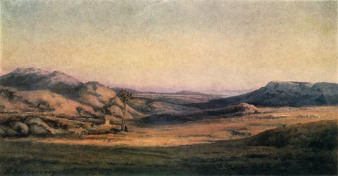 Schilderij van een landschap, titel onbekend