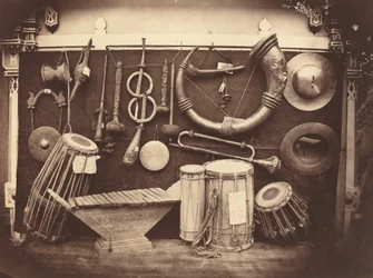 Stilleven van muziekinstrumenten, ca. 1863