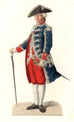 Charles Gravier, Graaf van Vergennes (1719-1787), in uniform als kapitein van de wacht van de koningsdeur, Frankrijk