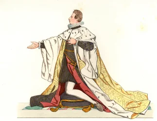 Cosme II de Medicis, Groothertog van Toscane - Lithografie gebaseerd op een illustratie van Edmond Lechevallier-Chevignard