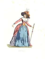 Modieuze vrouw, Frankrijk