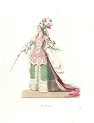 Franse vrouw in balletkostuum