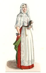 Franse vrouw in ochtendjurk