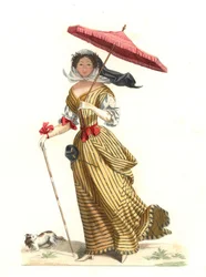 Franse vrouw in zomerjurk