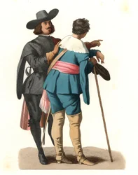 Portret van twee Spaanse kunstenaars