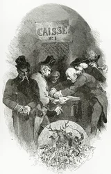Emargement - illustratie uit Napoléon le Petit, 19e eeuw