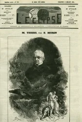 Portret van Adolphe Thiers (1797-1877), Franse politicus. Omslag in 