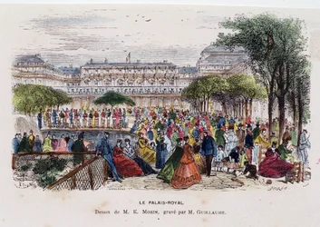 Het Koninklijk Paleis - tekening door Morin, circa 1830