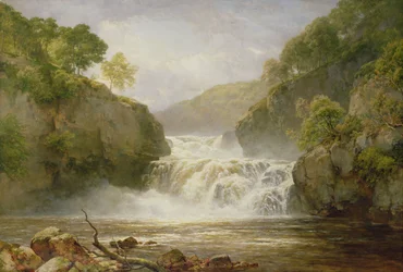 Watervallen in de rivier de Clyde, Corrie Lynn, Schotland