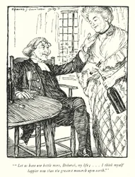 Illustratie voor The Vicar of Wakefield door Oliver Goldsmith (litho)
