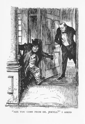 Scène uit The Strange Case of Dr Jekyll and Mr Hyde door Robert Louis Stevenson, 1927