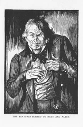 Scène uit Het vreemde geval van Dr. Jekyll en Mr. Hyde door Robert Louis Stevenson, 1927