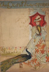 De Dame, (recto); Ondersteun Huisindustrieën (verso), circa 1905