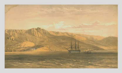Paleis van Prins Woronzoff nabij Jalta aan de zuidkust van de Krim, 1854, 1855