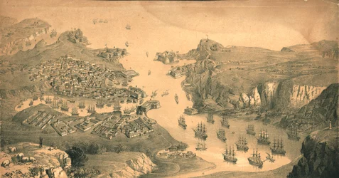 De stad, forten en havens van Sebastopol, 1854