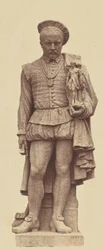 [Pilon", standbeeld door Louis Desprez, decoratie van het Louvre, Parijs].