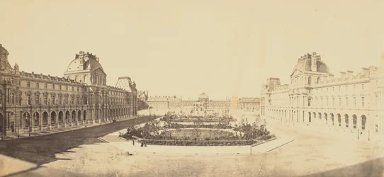 [De Cour Napoléon gezien in de richting van de Tuilerieën, Louvre, Parijs]