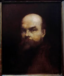 Portret van de Franse dichter Paul Verlaine (1844-1896) Schilderij door Edouard Chantalat (19e eeuw) 19e eeuw Metz, musee des Beaux Arts