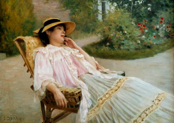 De dut van Madame Edouard Debat Ponson op het terras