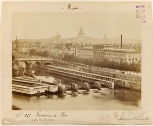 Gezicht op het Louvre, Parijs, ca. 1865-1900 (foto)