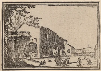 Binnenplaats van een boerderij