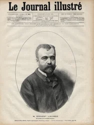 Portret van Ernest Lavisse (1842-1922), Franse historicus en academicus - Gravure door Navellier in 