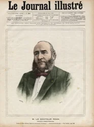 Portret van Jules Emile Pean (1830-1898), Franse chirurg - Gravure door Navellier in 