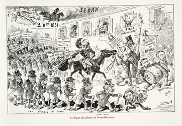 Het vertrek van de hongerigen van Twee December, uit Geschiedenis van de Derde Republiek, Vol. I, de Politieke Geschiedenis