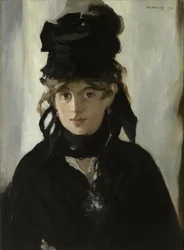 Berthe Morisot met een boeket viooltjes, ca. 1880